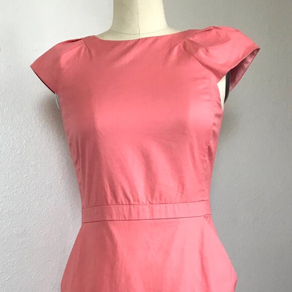 JCREW Salmon colored dress Size 0 (Sm) with pockets - Picture 1 of 12